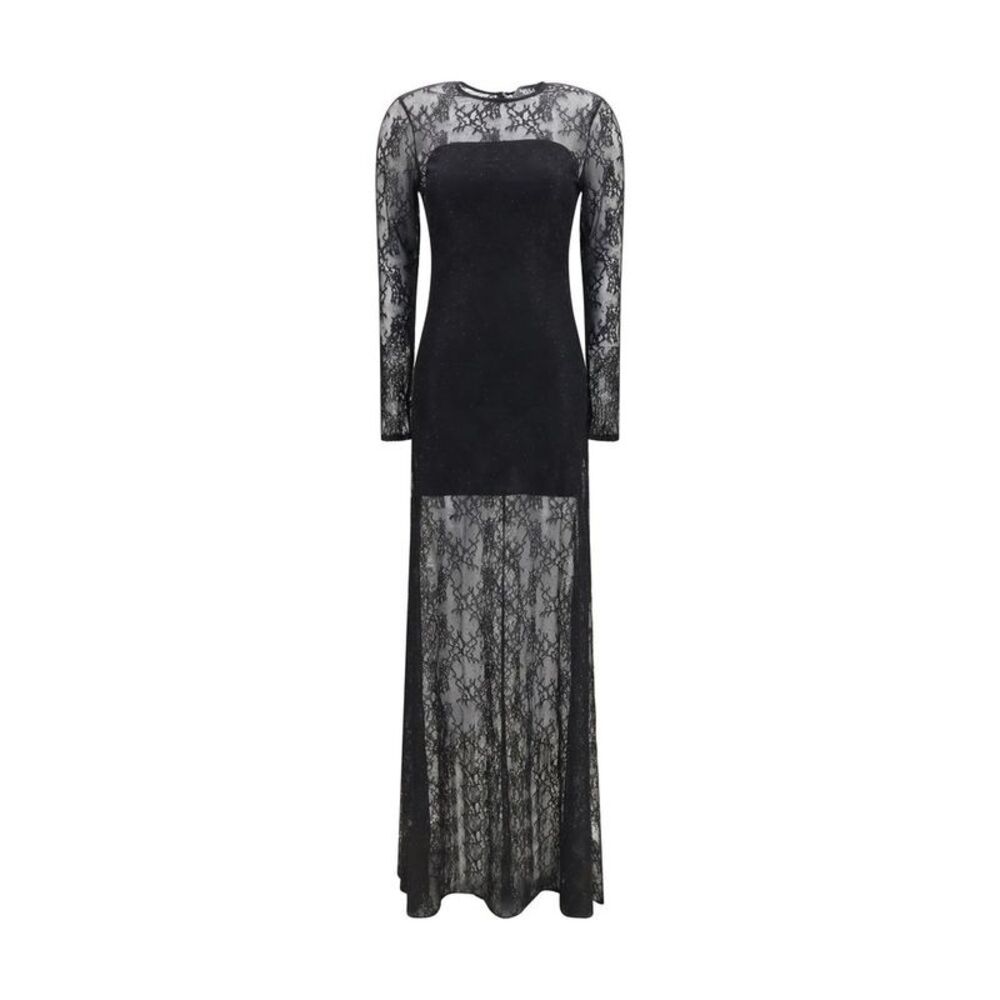 Nissa Black Polyester Cocktail Women's Dress